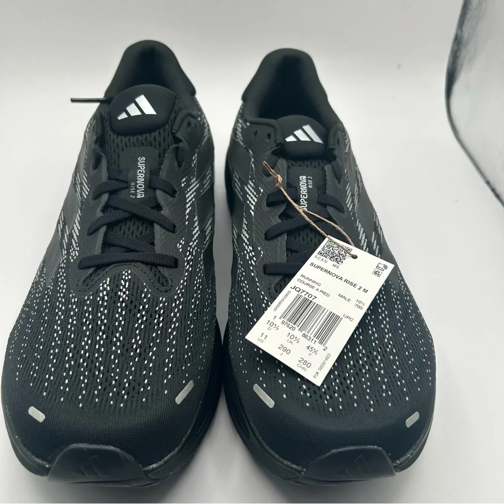 Adidas Men's Supernova Rise 2 M Core blackCore Black/Silver met. 11 US New - Picture 2 of 13